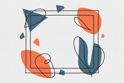 Abstract Geometric Frame Illustration