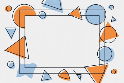 Geometric Shapes Blank Frame