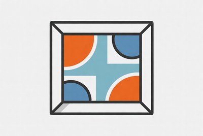 Colorful Abstract Geometric Frame Illustration