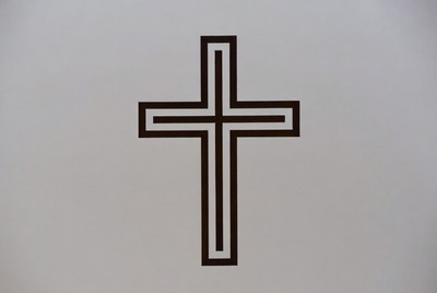 Black Outline Christian Cross