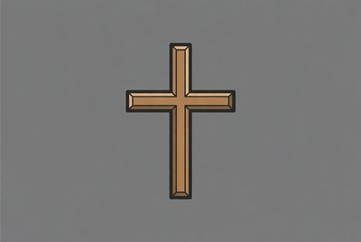 Golden Christian Cross Illustration