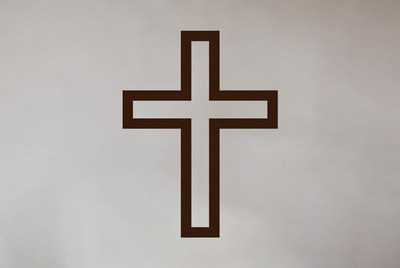 Black Outline Cross Symbol