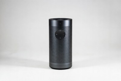 Black Cylindrical Smart Speaker