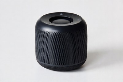 Black Cylindrical Bluetooth Speaker