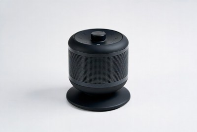 Black Cylindrical Bluetooth Speaker