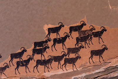 Ancient Rock Art Bighorn Sheep