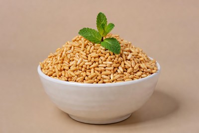 Pearl Barley with Mint in Bowl