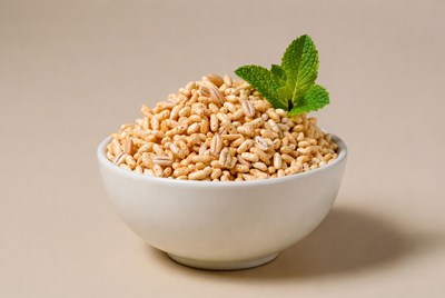 Pearl Barley in Bowl with Mint