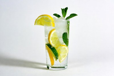 Lemon Mint Water Glass