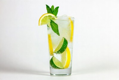 Lemon Lime Soda with Mint