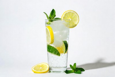 Lemon Lime Mint Soda Glass
