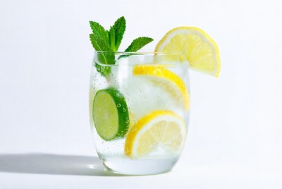 Lemon Lime Mint Drink in Glass