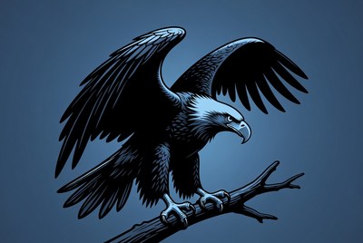 Bald Eagle Perched on Branch