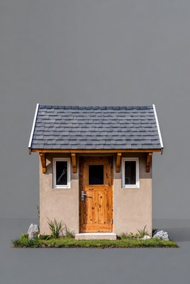 Small wooden garden shed