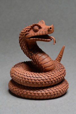 Coiled Rattlesnake Sculpture