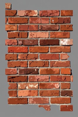 Red Brick Wall Illustration
