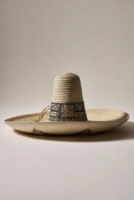 Mexican Sombrero with Geometric Patterns