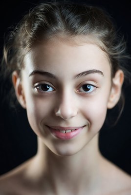 Smiling young girl portrait