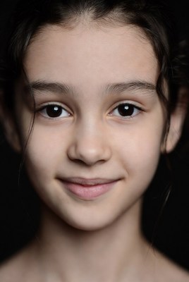 Young girl smiling close-up portrait