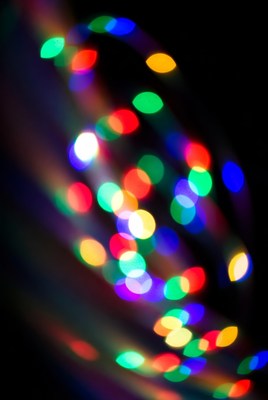 Colorful Bokeh Lights on Black