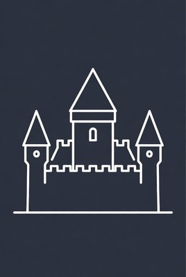 Line Art Castle Illustration