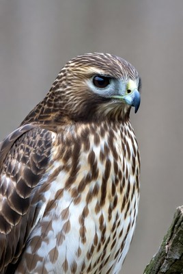 Red-tailed Hawk Perched on Branch