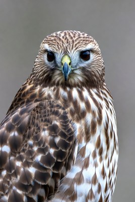 Close-up of Red-shouldered Hawk