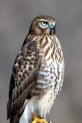 Red-tailed Hawk Perched Side View
