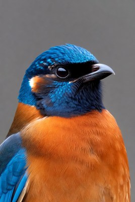 Blue-throated Barbet Portrait