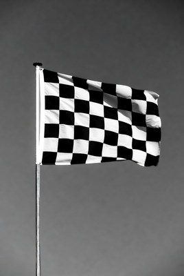 Checkered Flag on Pole