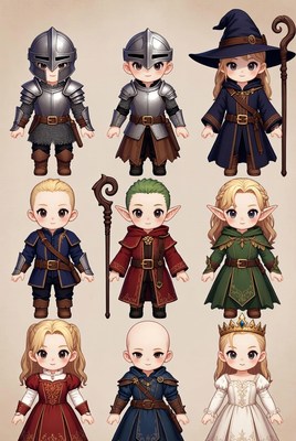 Chibi Fantasy Character Lineup