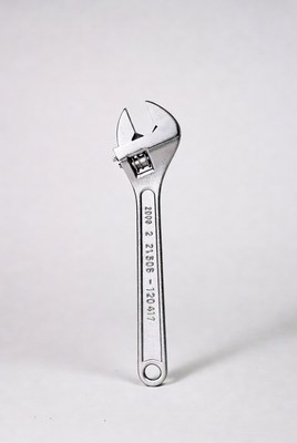 Silver Adjustable Wrench Tool