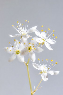 White star-shaped flowers on stem