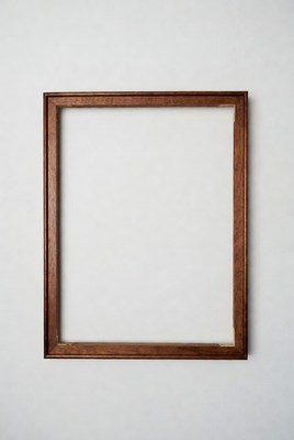 Empty Wooden Picture Frame