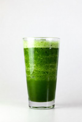 Green smoothie in glass