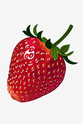 Red strawberry illustration