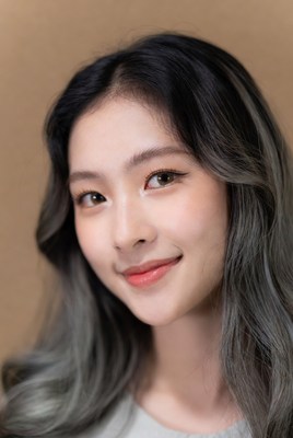 Asian woman with long black hair