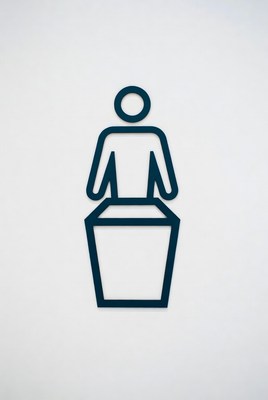 Man standing at podium icon