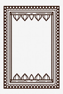 Ornate Indian Floral Frame