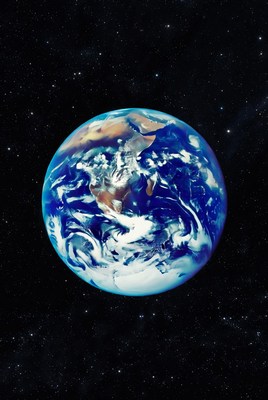 Earth Planet in Starry Space