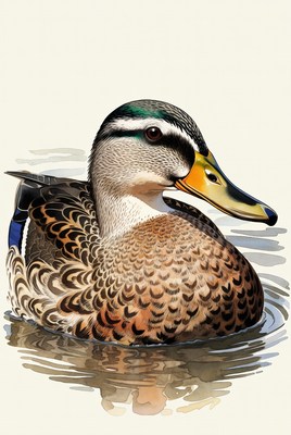 Male Mallard Duck in Water