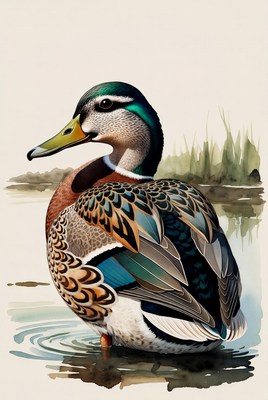 Mallard Duck in Water