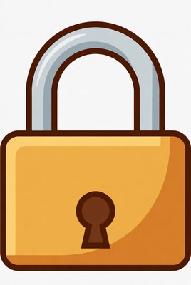 Yellow Padlock Icon