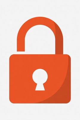 Open Red Padlock Icon