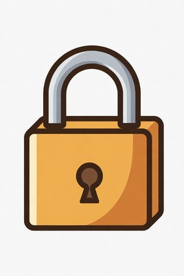 Yellow Padlock Icon