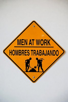 Men at Work Construction Sign