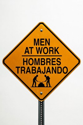 Men at Work Warning Sign