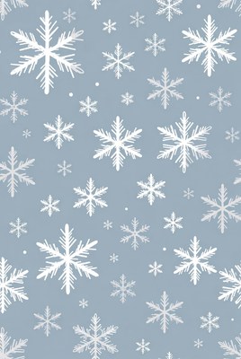 Snowflakes on Light Blue Background