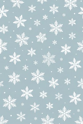 Snowflakes on Light Blue Background