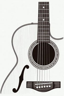 Acoustic Guitar Illustration
